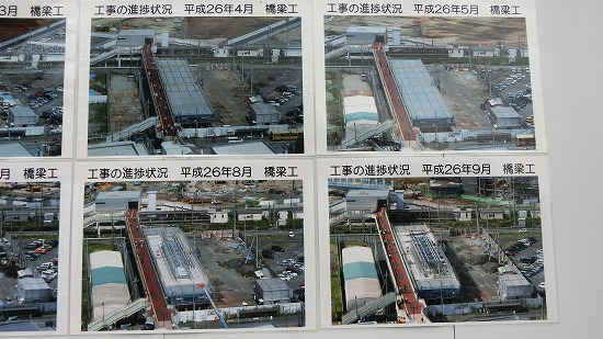 海老名駅西口 新自由通路 建設中の様子 １０月９日 ららぽーと海老名情報広場２